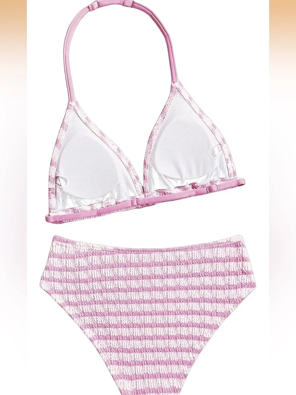 Girl's Tie Dye Smocked 2 Piece Swimwear Sets Backless Halter 1146/bb6
